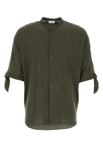 Shop Saint Laurent Shirts In Green