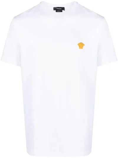 Shop Versace Medusa Motif T-shirt In White