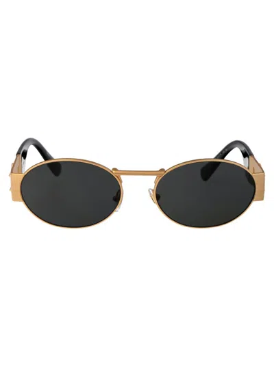 Shop Versace Sunglasses In 100287 Matte Gold