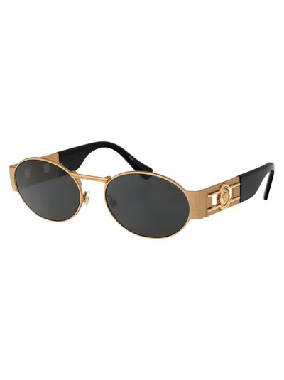 Shop Versace Sunglasses In 100287 Matte Gold