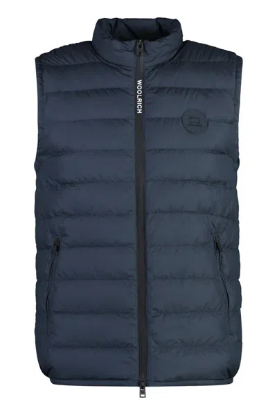 Woolrich Sundance Vest In Blue Microfiber In Blue