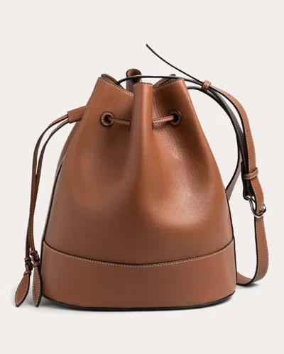 Shop Hunting Season Women's The Leather Xl Drawstring Bucket Bag In Brown