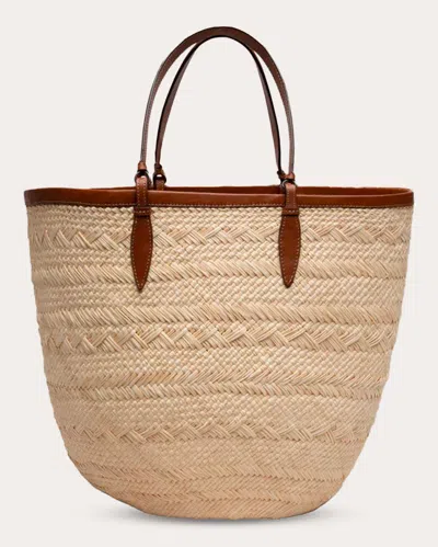 Shop Hunting Season Women's The Iraca Medium Basket Tote In Brown