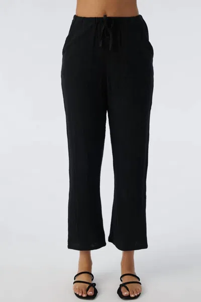 Shop O'neill Brenda Double Gauze Pants In Black