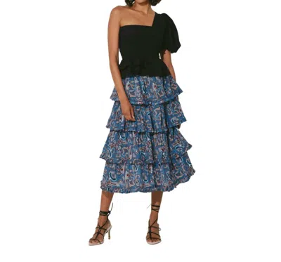 Shop Cleobella Lana Midi Skirt In Lazuli In Multi