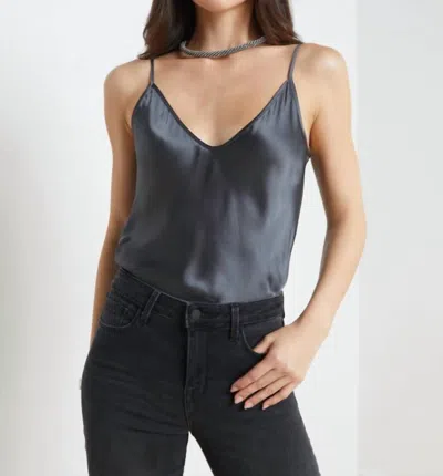 Shop L Agence Lexi Camisole In Charcoal Gray In Multi