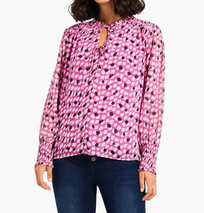 Shop Nic + Zoe Vivid Dot Top In Pink Multi