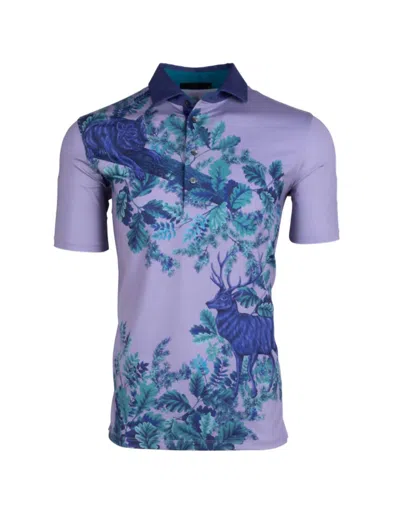 Shop Greyson Clothiers Enchanted Forest Polo In Thistle In Purple