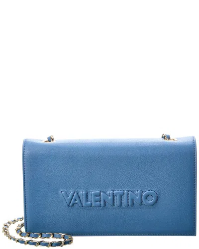 Shop Valentino By Mario Valentino Lena Embossed Leather Crossbody In Blue