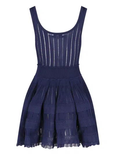 Shop Alaïa Alaia Dresses In Blue