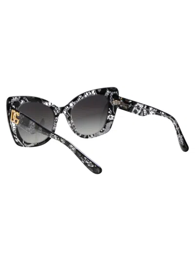 Shop Dolce & Gabbana Sunglasses In 32878g Black Lace