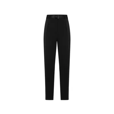 Shop Max Mara Ariel High Waisted Trousers In Black