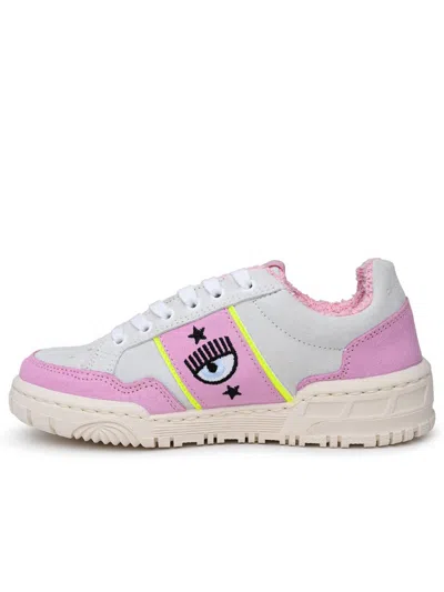 Shop Chiara Ferragni Pink Suede Cf1 Sneakers In Multicolor