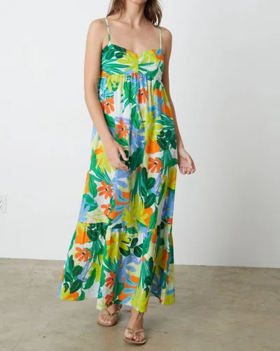 Shop Velvet By Graham & Spencer Kayla Printed Cambric Maxi Dress In Mahalo In Multi