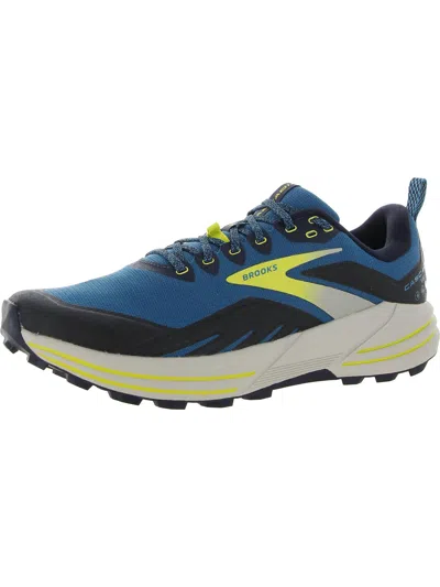 Shop Brooks Cascadia 16 Mens Running Fitness Athletic And Training Shoes In Blue