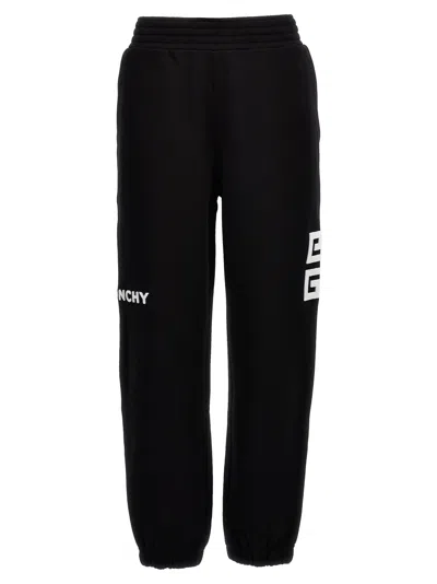Shop Givenchy Flocked Logo Joggers Pants In Black