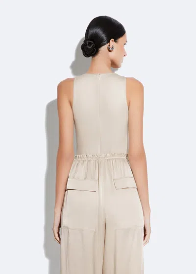Lapointe Coated Jersey Halterneck Bodysuit In Sand
