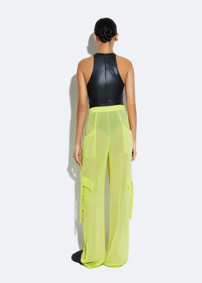 Shop Lapointe Georgette Utility Pocket Pant In Lime