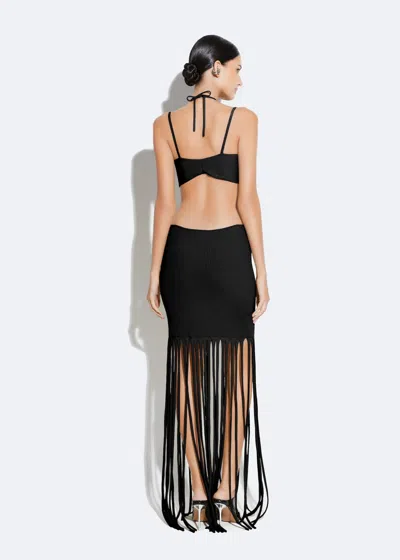 Lapointe Matte Viscose Cut Out Dress In Black