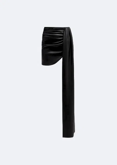 Lapointe Stretch Faux Leather Mini Skirt In Black