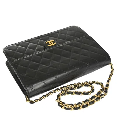 Pre-owned Chanel Timeless/classique Black Leather Shoulder Bag ()