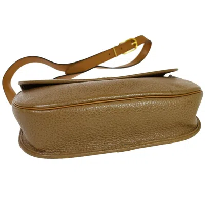 Shop Dior Brown Leather Shoulder Bag ()
