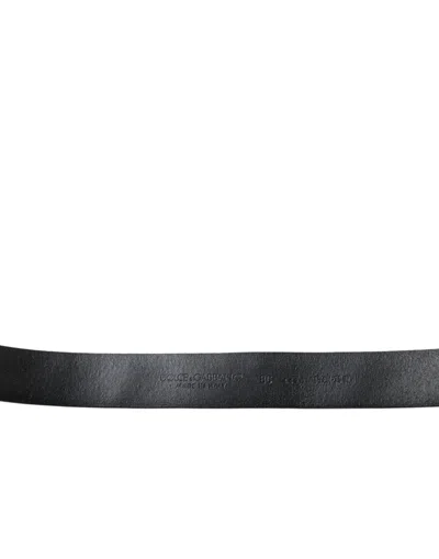Shop Dolce & Gabbana Engraved Logo Leather Waist Women's Belt In Black