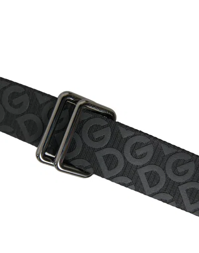 Shop Dolce & Gabbana Black Logomania Leather Metal Buckle Men's Belt