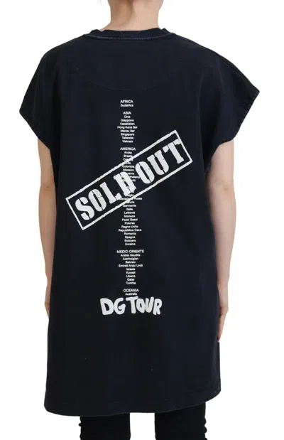 Dolce & Gabbana Elegant Cotton Round Neck Tee With Print In Black