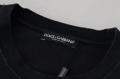 Dolce & Gabbana Elegant Cotton Round Neck Tee With Print In Black