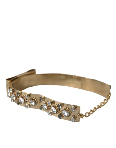 Shop Dolce & Gabbana Gold-tone Crystal Embellished Waist Women's Belt