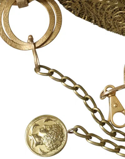 Shop Dolce & Gabbana Elegant Gold Tone Coin Waist Women's Belt