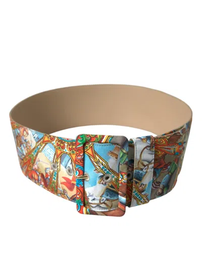 Shop Dolce & Gabbana Elegant Multicolor Fabric Waist Women's Belt