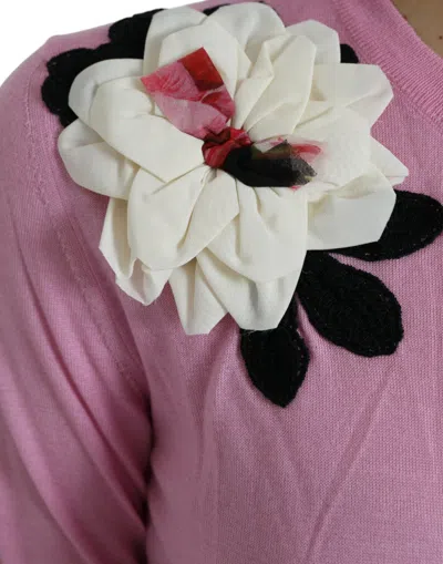 Shop Dolce & Gabbana Elegant Cashmere Silk Pink Women's Cardigan