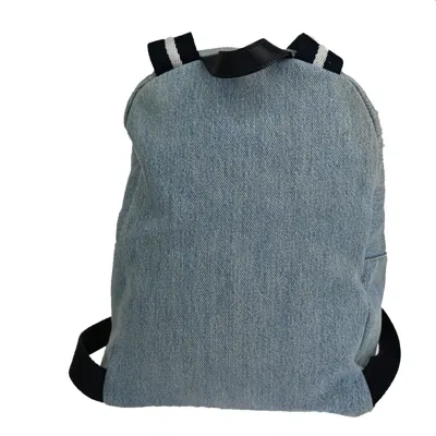 Shop Fendi Blue Denim - Jeans Backpack Bag ()
