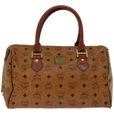 Shop Mcm Brown Leather Travel Bag ()