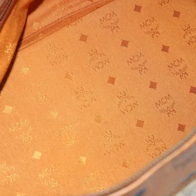 Shop Mcm Brown Leather Travel Bag ()