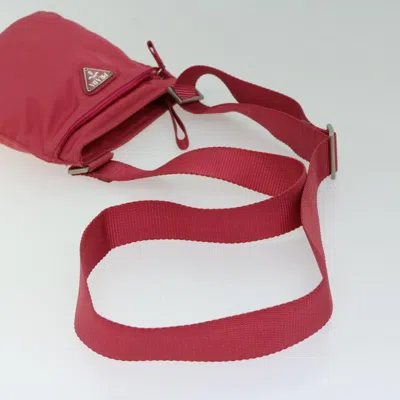 Shop Prada Tessuto Pink Synthetic Shoulder Bag ()