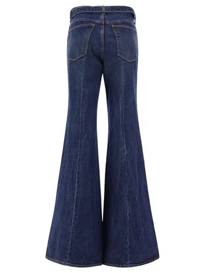 Sacai Belted Mid-rise Flared Jeans
