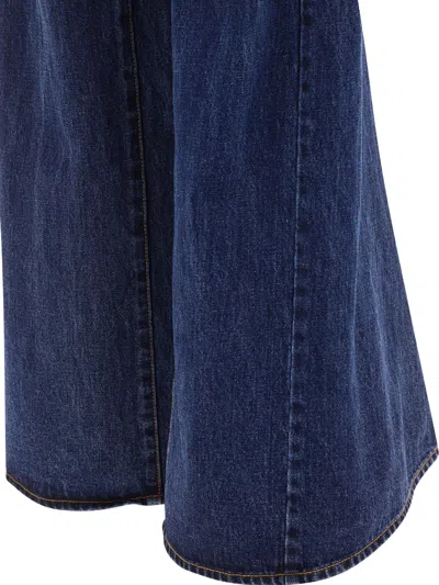 Sacai Belted Mid-rise Flared Jeans