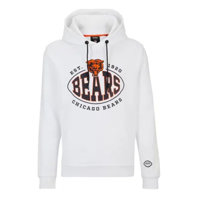 Shop Hugo Boss X Nfl Cotton-blend Hoodie With Collaborative Branding In Multi