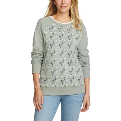 Shop Eddie Bauer Women's Legend Wash Sweatshirt - Print In Grey