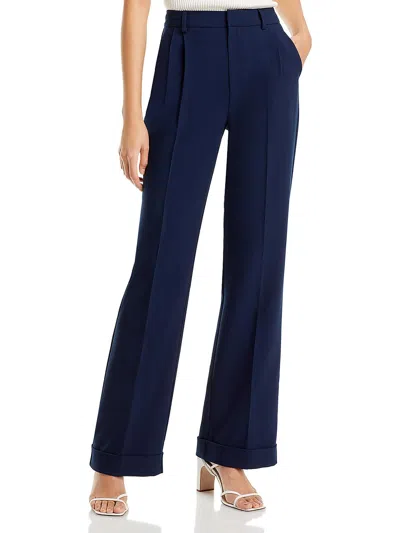 Shop Paige Womens High Rise Pleated Wide Leg Pants In Blue