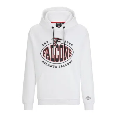 Shop Hugo Boss X Nfl Cotton-blend Hoodie With Collaborative Branding In Multi
