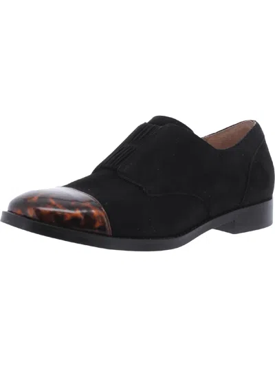 Shop Vionic Jaya Tortoise Womens Suede Ankle Oxfords In Black