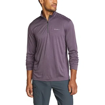 Shop Eddie Bauer Men's Hyoh Long-sleeve 1/4-zip In Purple