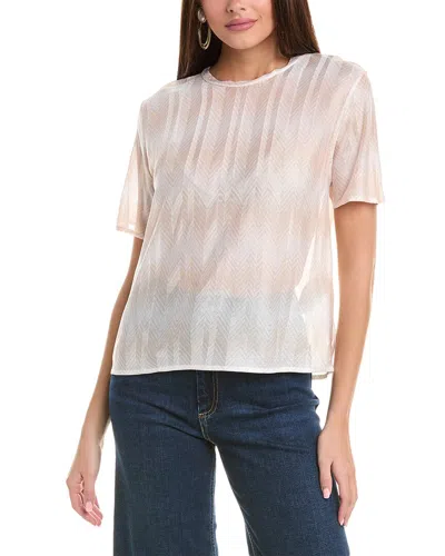 Shop M Missoni Knit T-shirt In White