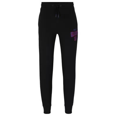 Shop Hugo Boss X Nfl Cotton-terry Tracksuit Bottoms With Collaborative Branding In Multi