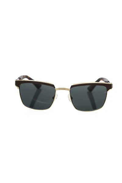 Shop Frankie Morello Elegant Clubmaster Shaded Lens Men's Sunglasses In Brown
