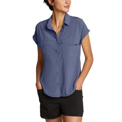 Shop Eddie Bauer Women's Escapelite Short-sleeve Button Shirt In Multi